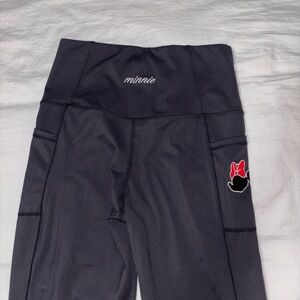 Disney Black Minnie Mouse Leggings size small NWT flare flutter leggings